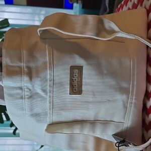 Adidas Off-White Canvas Backpack